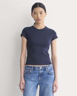 RetroSoft Cotton Crew | Navy