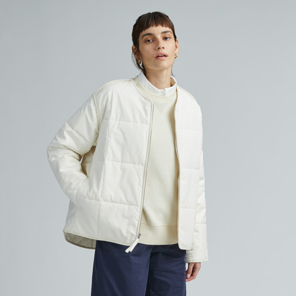 The Quilted Cotton Liner | Bone