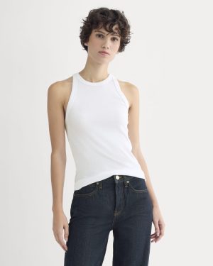 Luxe Rib Racerback Tank | White