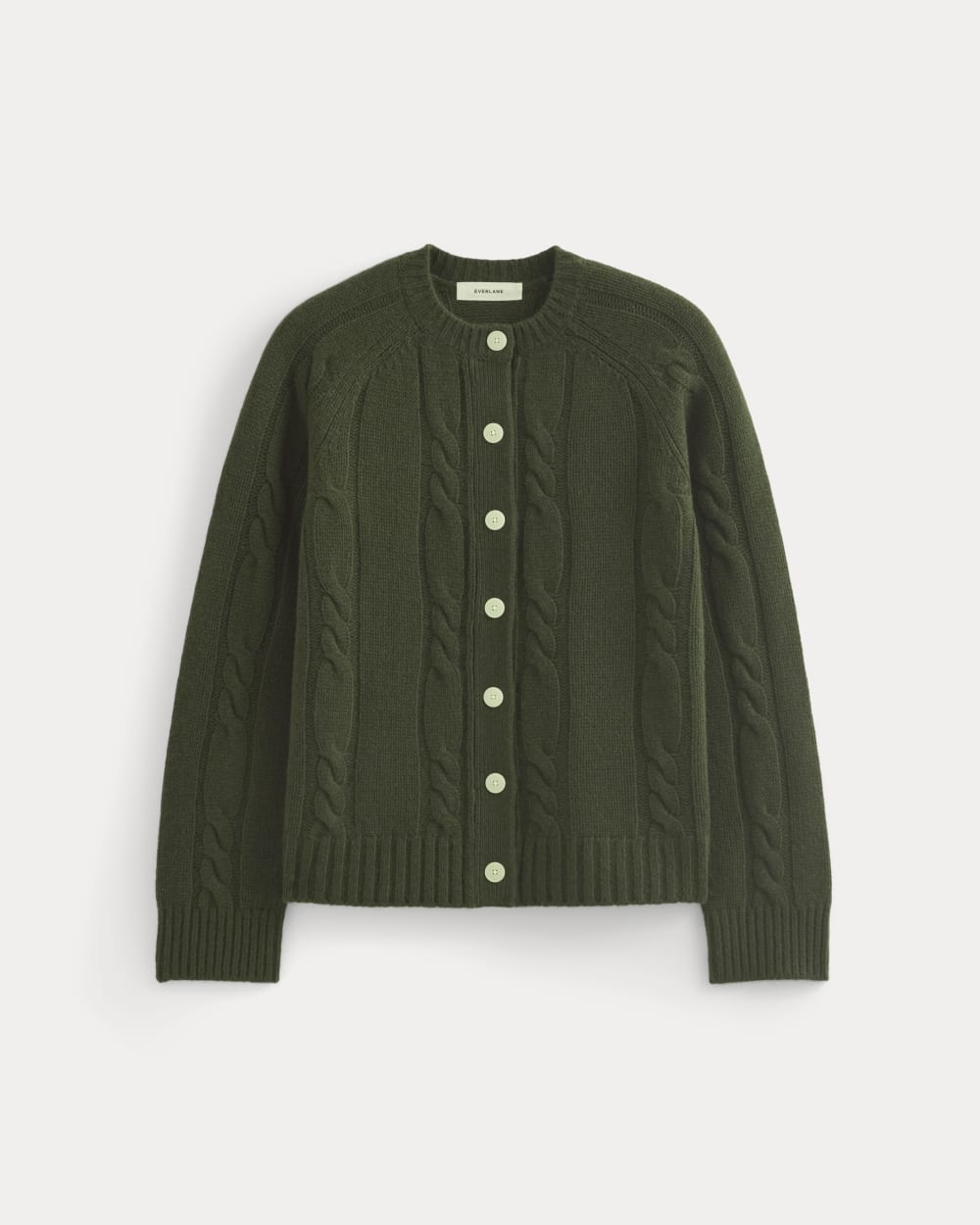 Cable Cardigan in Extrafine Luxe Merino | Dark Forest - Image 2
