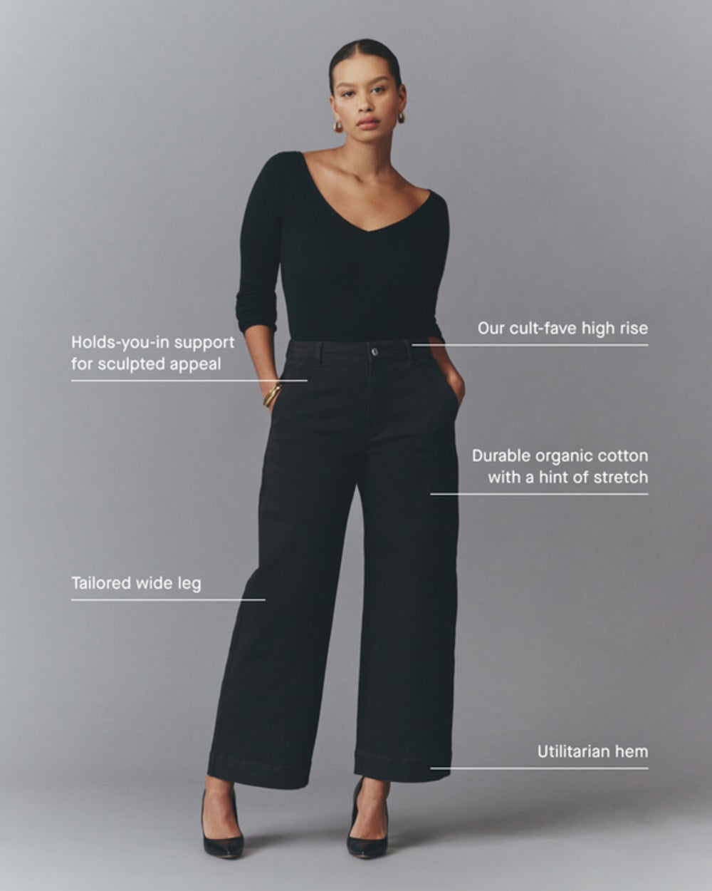 The Utility Wide-Leg Pant | Black - Image 4