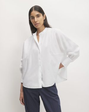 The Oversized Raglan Shirt | White