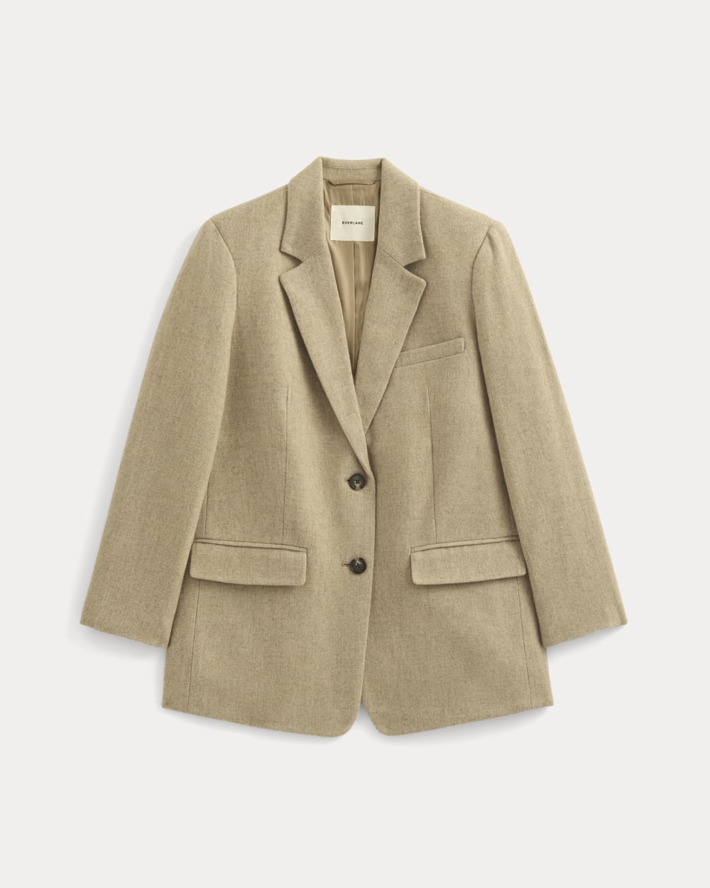 The Oversized Blazer in Wool | Taupe Herringbone - Image 2