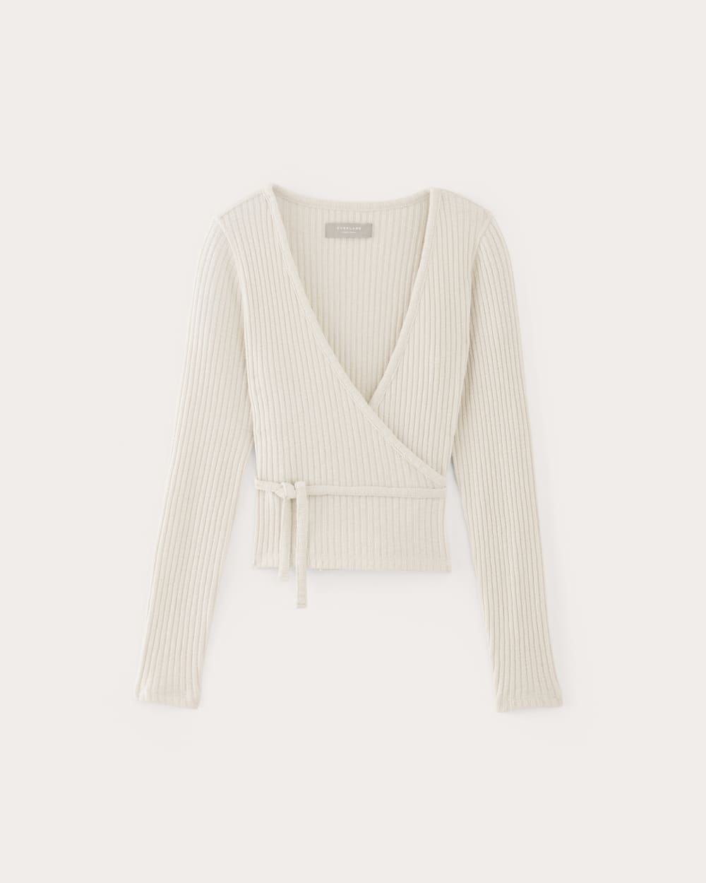 The Cozy Rib Wrap Top | Bone - Image 2
