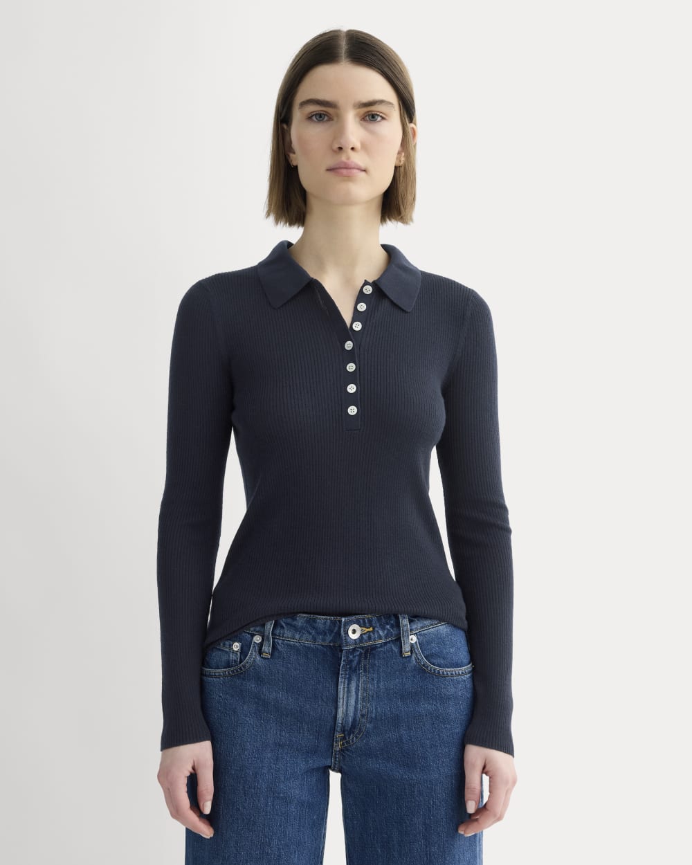 The Polo in Ultrasoft Merino | Navy