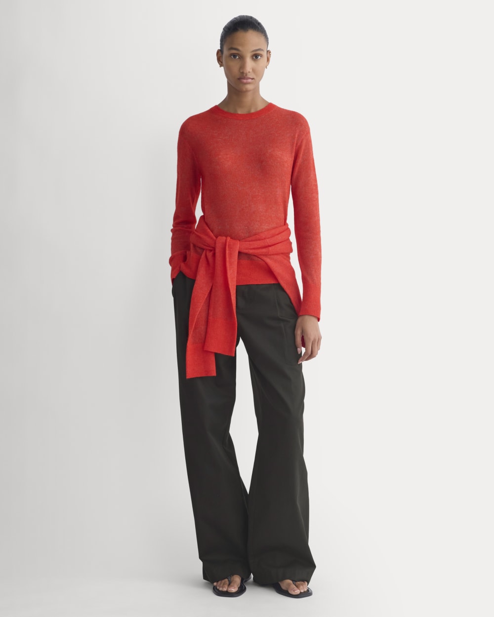 The Air Alpaca? Relaxed Crew Top | Fiery Red - Image 3