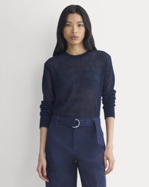 The Air Alpaca? Relaxed Crew Top | Navy