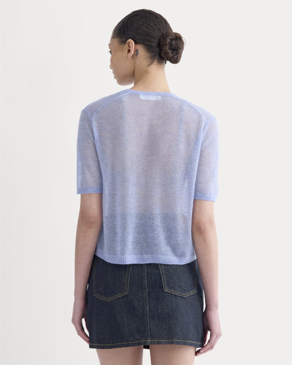 The Air Alpaca? Short-Sleeve Cardigan | Soft Blue - Image 5