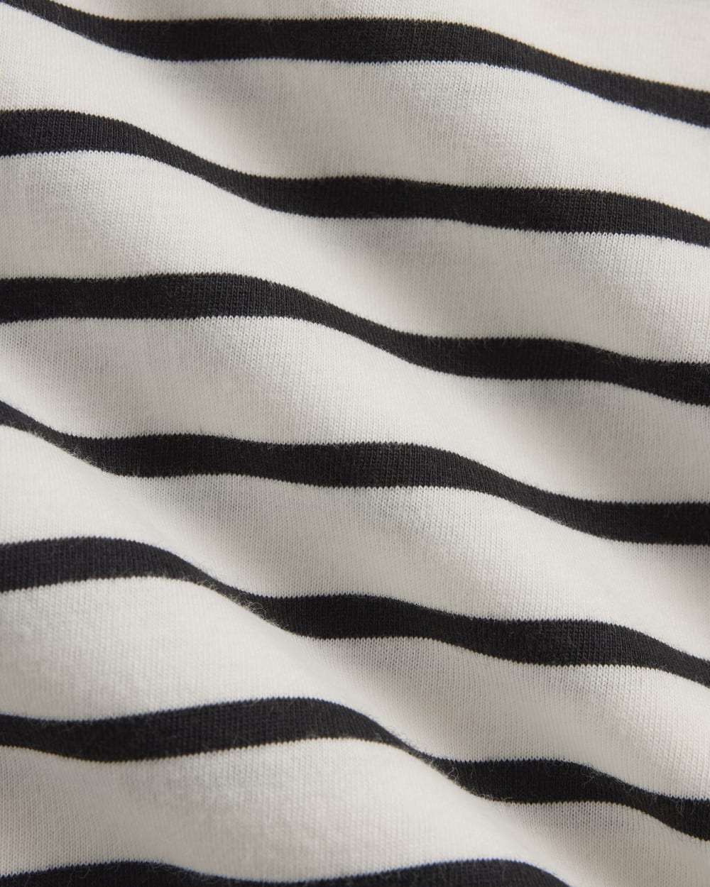 The Box-Cut Tee in Essential Cotton | Bone / Black | No Pocket - Image 5