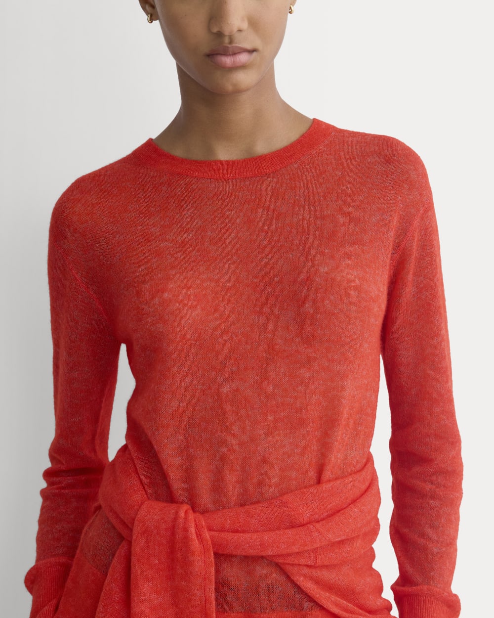 The Air Alpaca? Relaxed Crew Top | Fiery Red - Image 4
