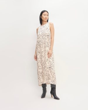 The Satin Racerback Slip Dress | Whisper Pink Moonsplatter