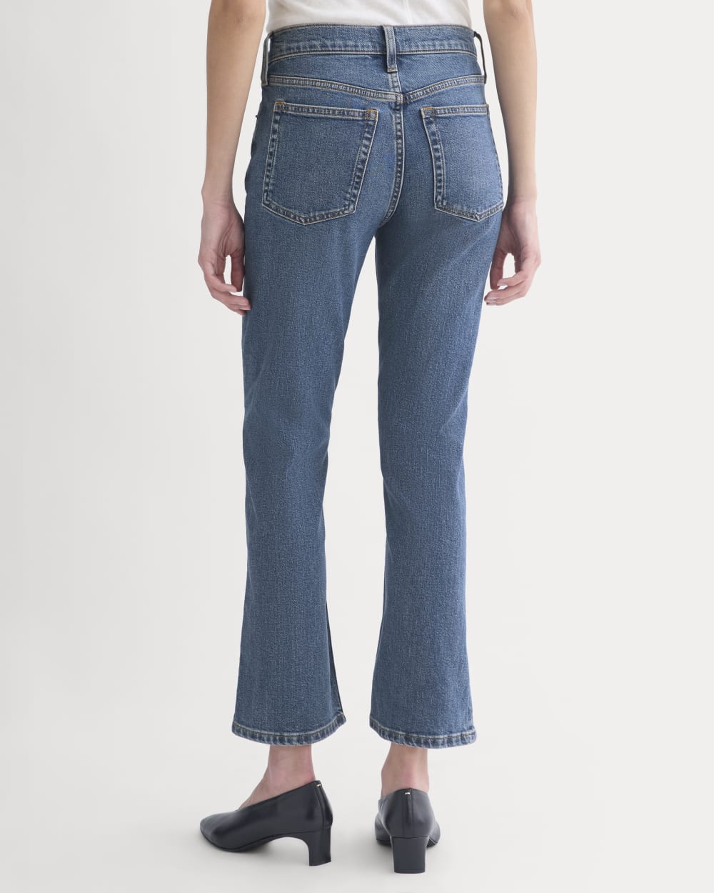 High-Rise Kick Flare Jean | Washed Indigo - Image 5