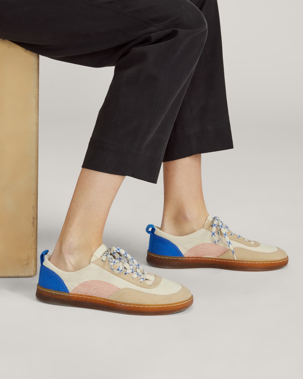 The Tread-Bare Sneaker | Canvas / Lapis Blue / Classic Red - Image 2