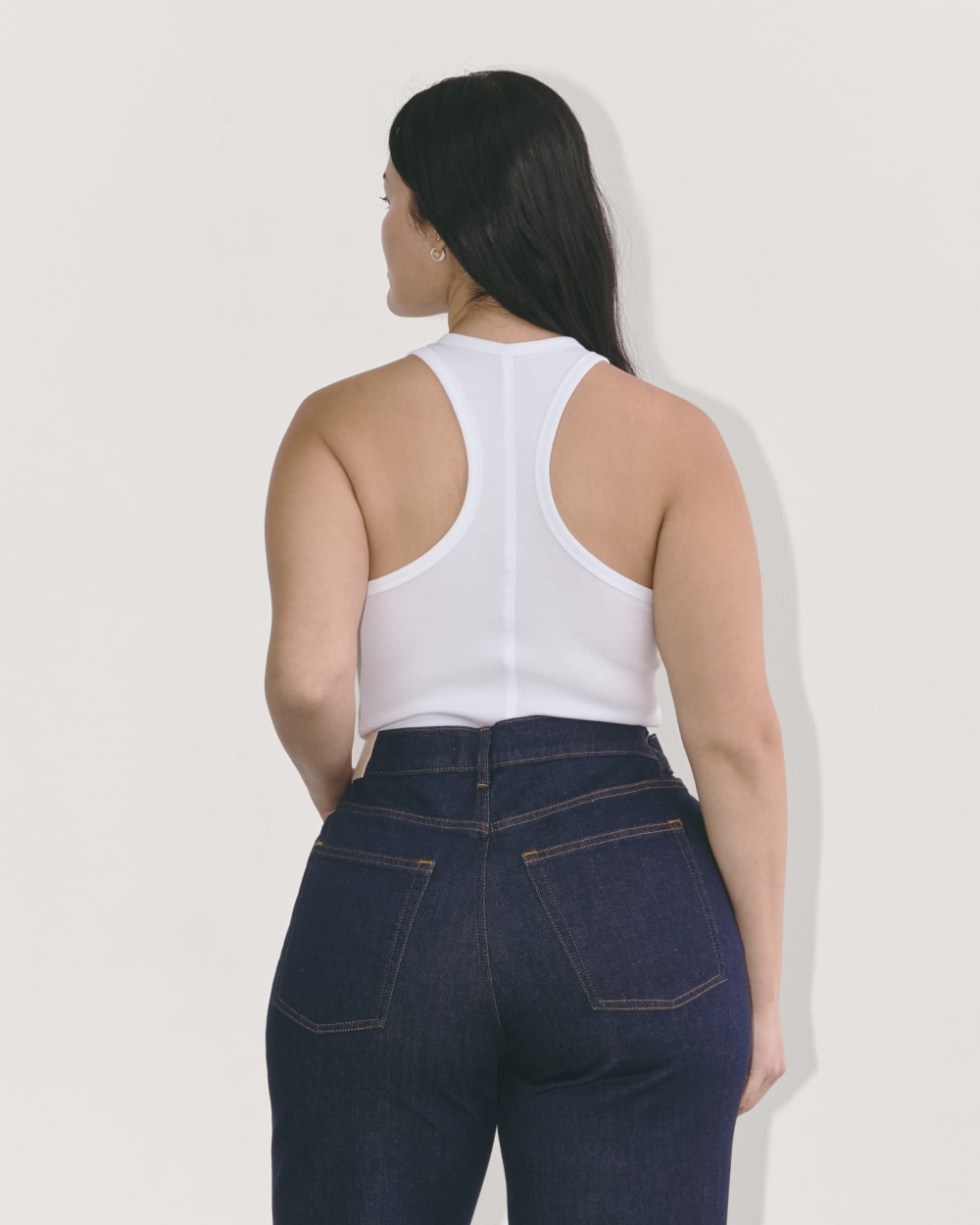 The Luxe Rib Racerback Tank | White - Image 4