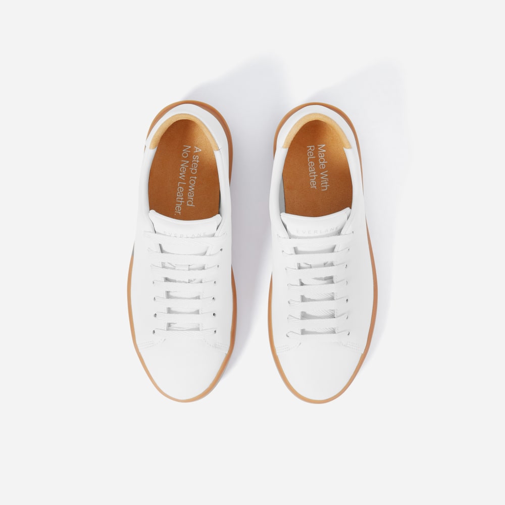 The ReLeather? Tennis Shoe | White / Gum Sole - Image 7