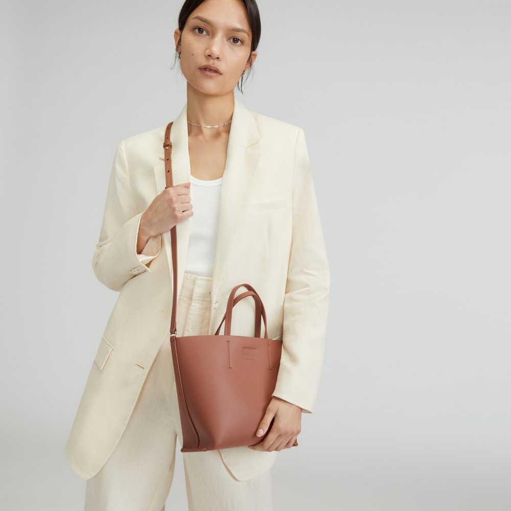 The Luxe Italian Leather Crossbody | Cognac - Image 3