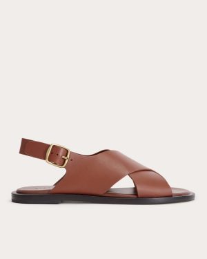 The City Crossover Sandal | Rum