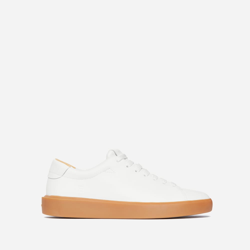 The ReLeather? Tennis Shoe | White / Gum Sole
