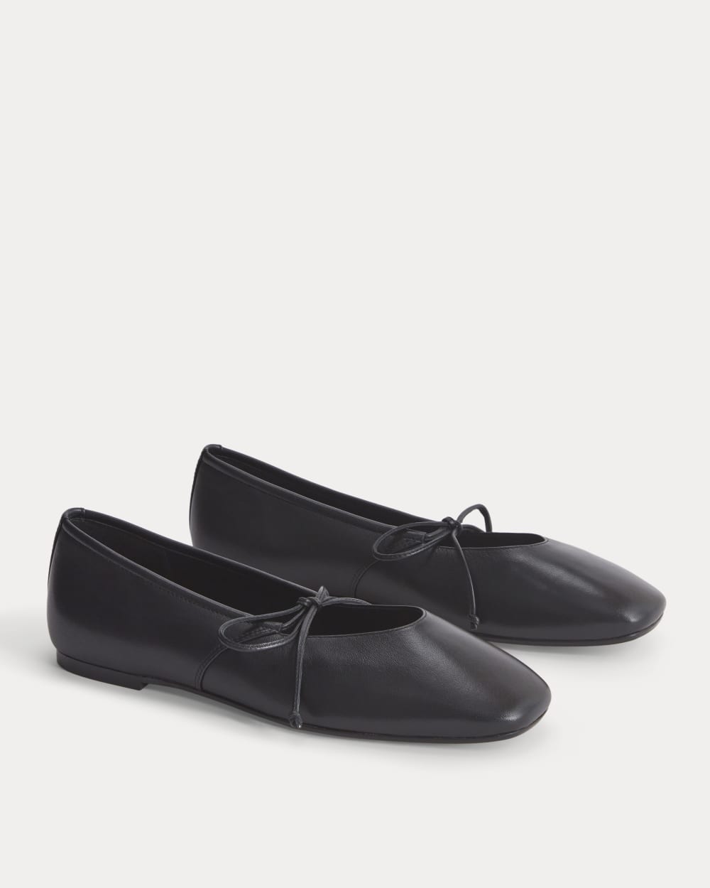 Leather Keyhole Flat | Black - Image 2