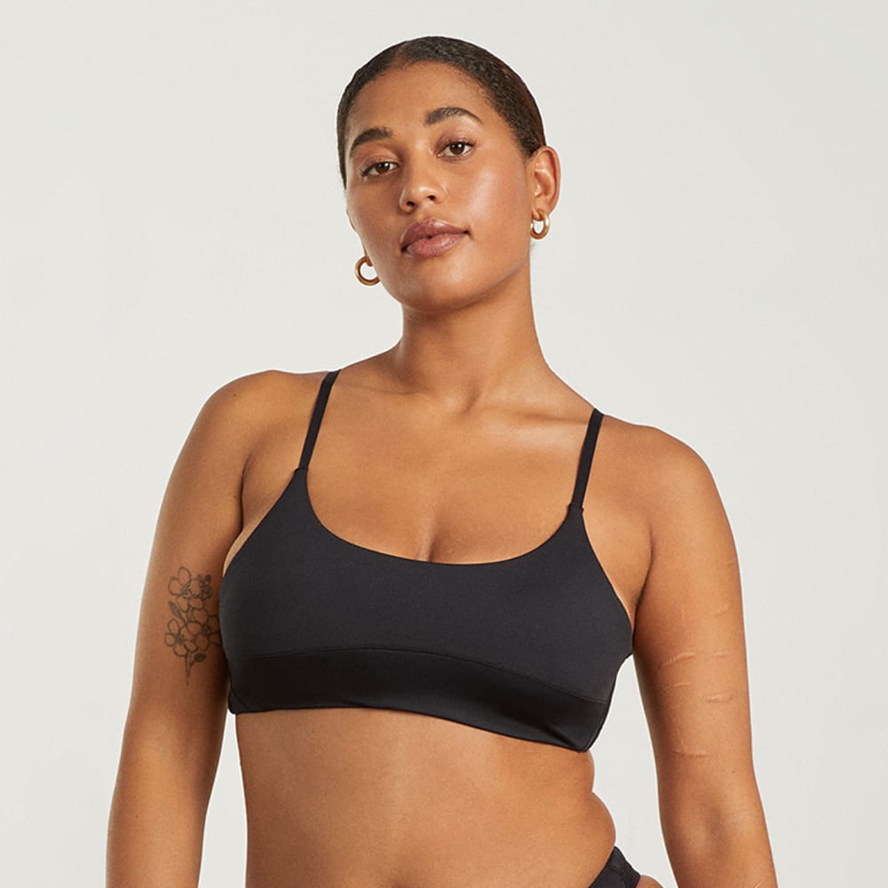 The Scoop-Neck Bikini Top | Black - Image 2