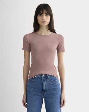 The Luxe Rib Crew | Rose Dusk
