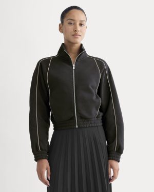 Luxe Fleece Track Jacket | Black