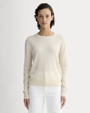 The Classic Crew in Cashmere | Bone