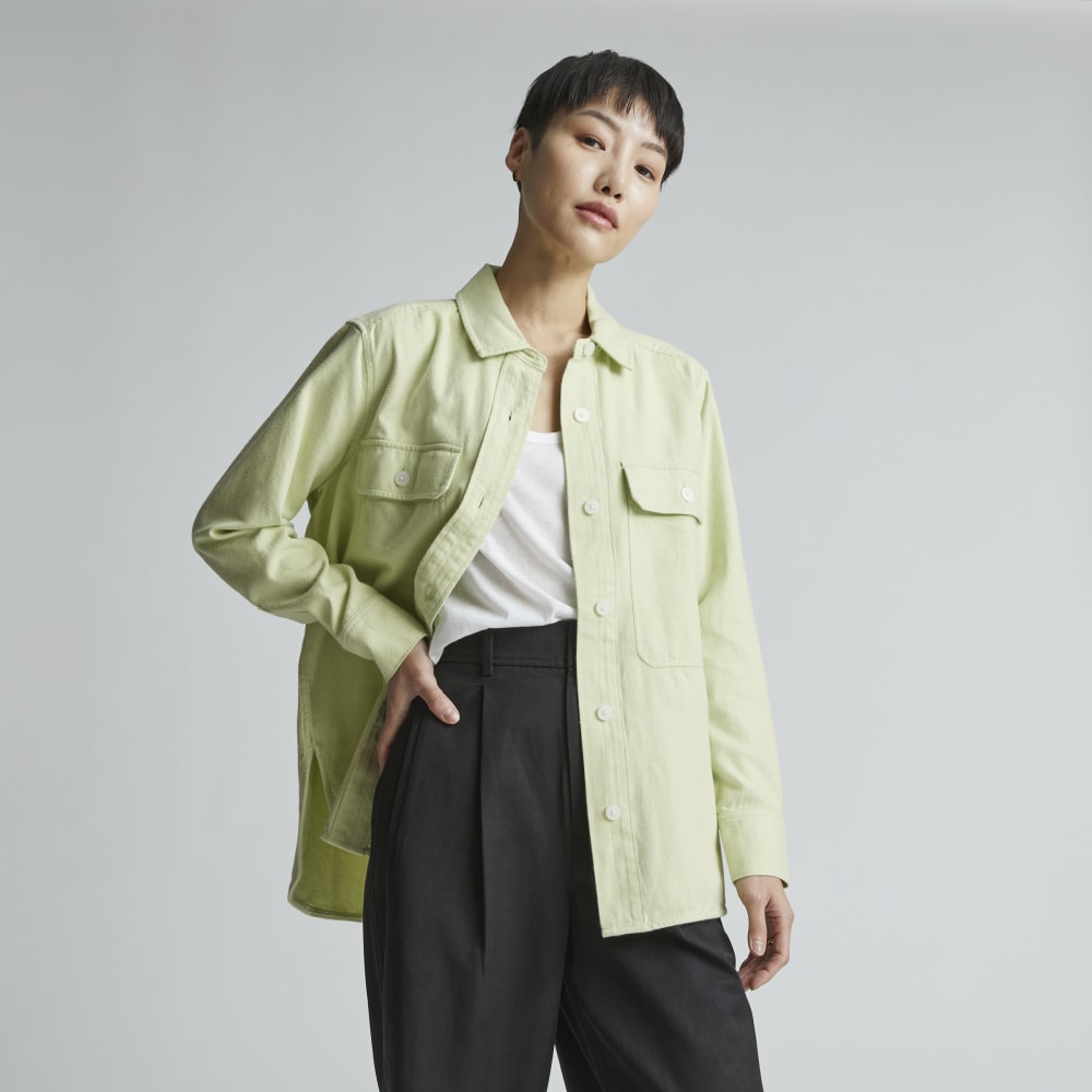 The Classic Cotton Flannel Shirt | Seafoam Green
