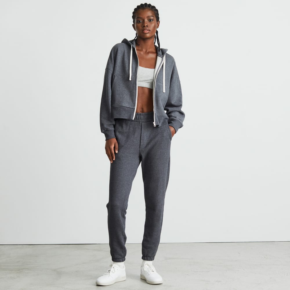 The Track Organic Cotton Hoodie | Dark Heather Grey - Image 4