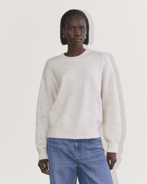 The Cocoon Crew in Plush Cotton | Heathered Oat