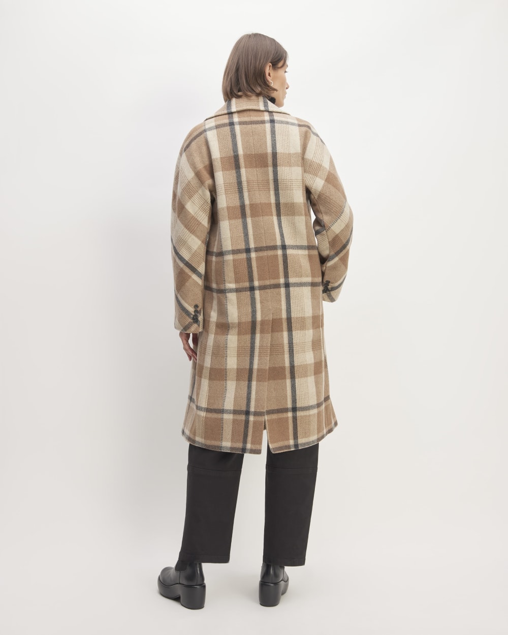 The Italian ReWool? Long Peacoat | Heathered Charcoal / Cornstalk / Toasted Coconut / Biscotti - Image 5