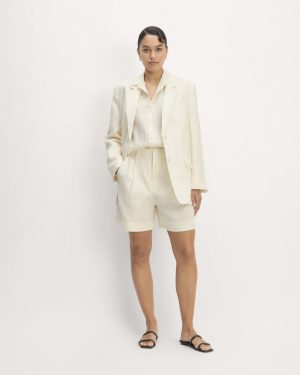 The Linen Way-High® Drape Short | Bone