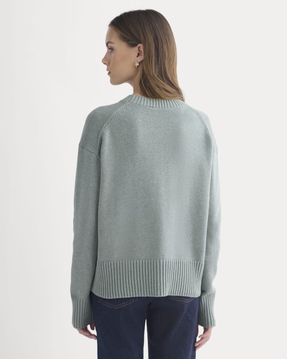 The Boxy Sweater in Everyday Cotton | Heathered Lilypad - Image 5