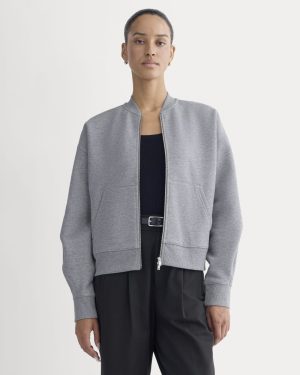 Luxe Fleece Bomber Jacket | Vintage Heather Grey