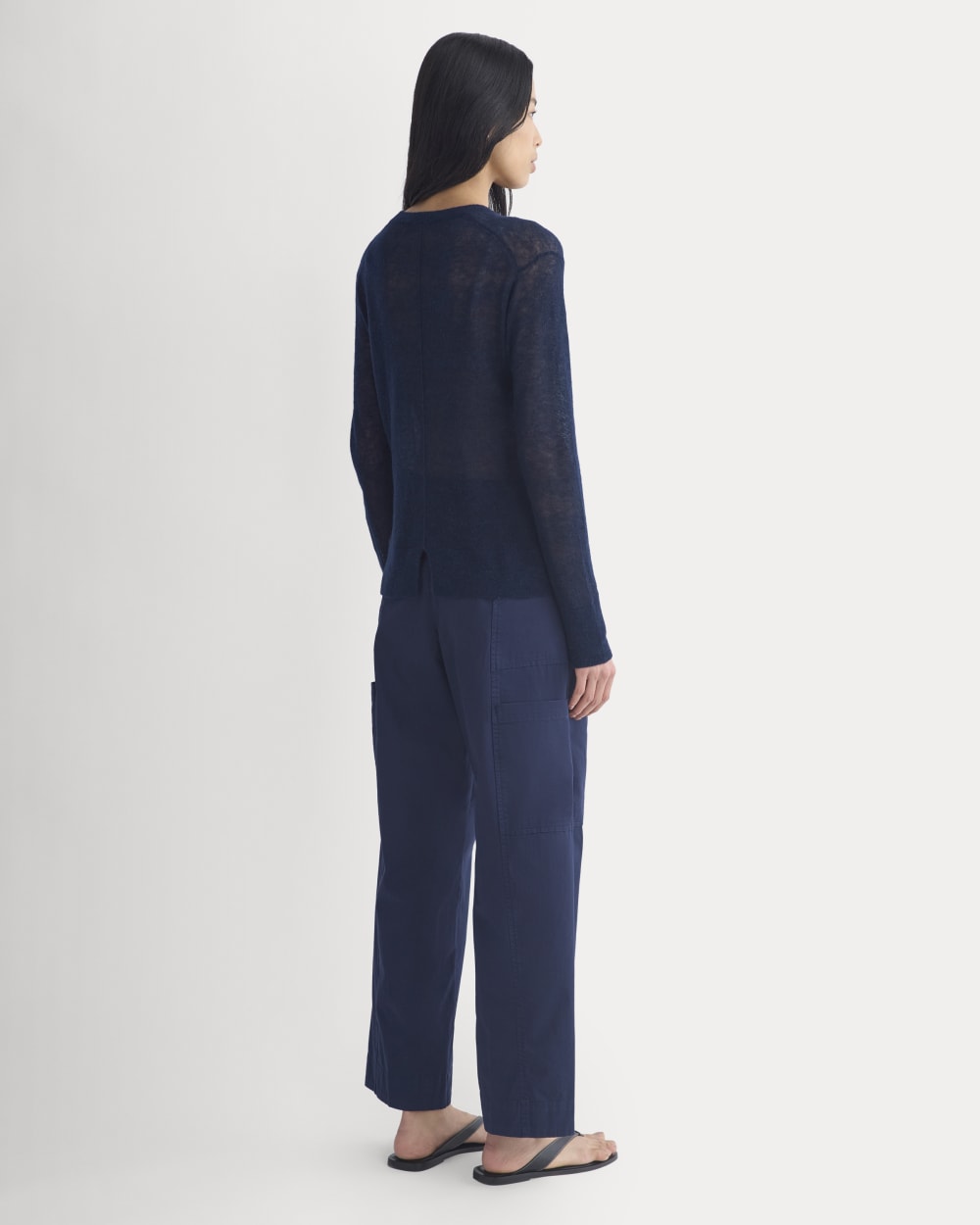 The Air Alpaca? Relaxed Crew Top | Navy - Image 5