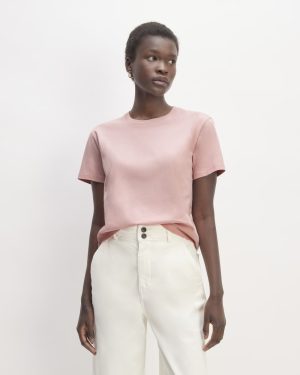 The Box-Cut Tee in Essential Cotton | Rose Pink | No Pocket