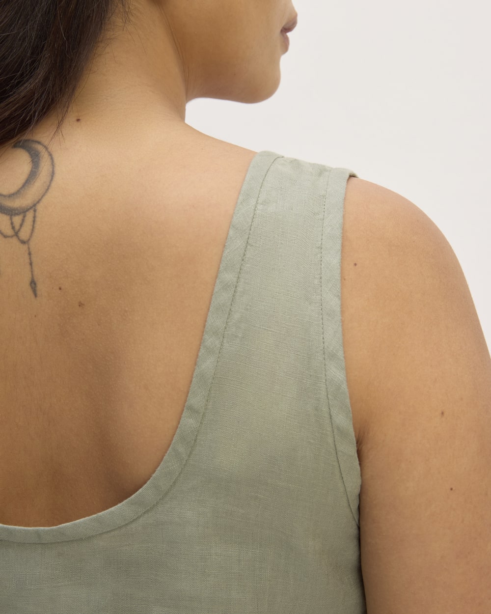 The Scoop Tank in Linen | Sage Green - Image 11