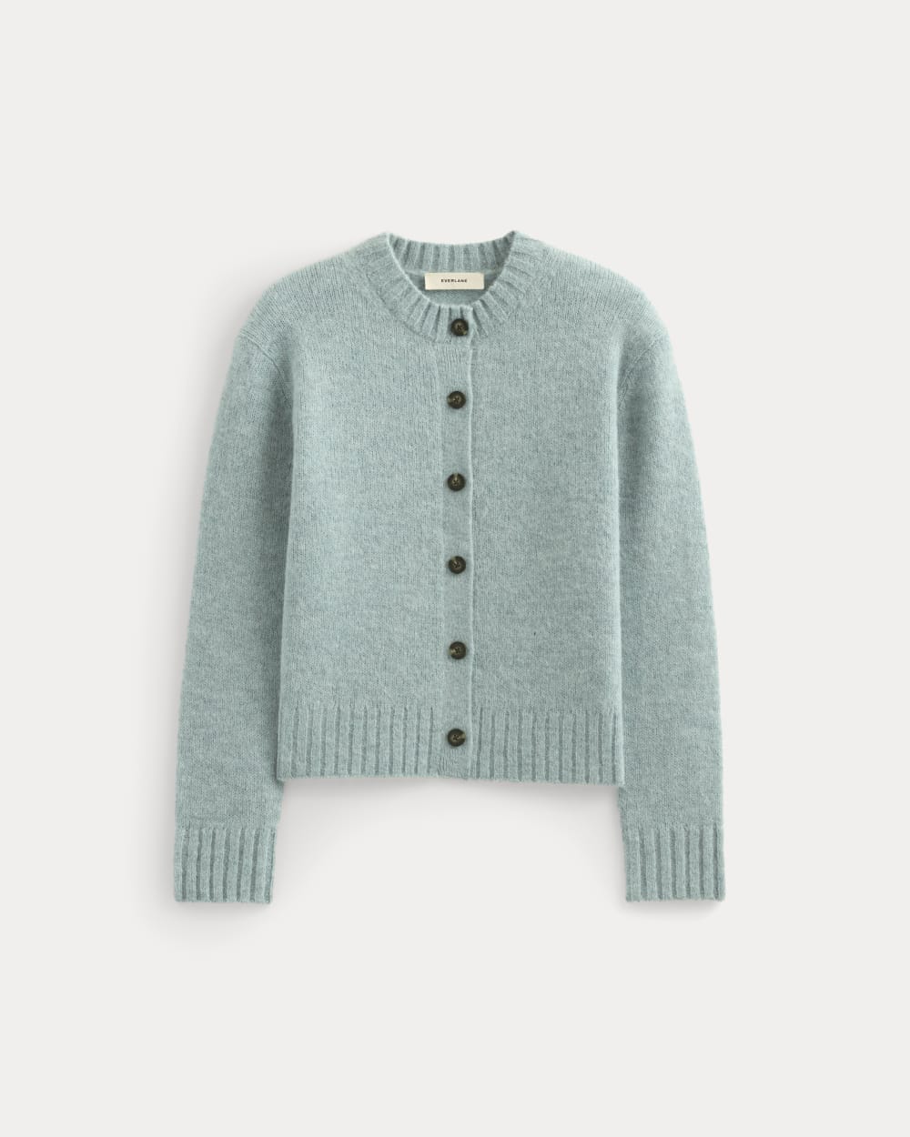 The Crew Cardigan in Alpaca | Heather Gray Mist - Image 2