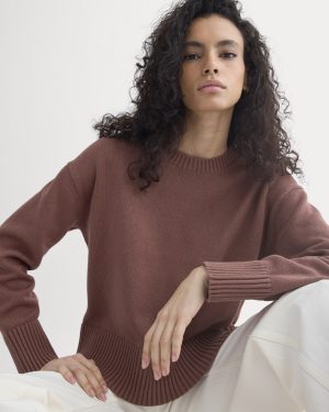 The Boxy Sweater in Everyday Cotton | Mocha