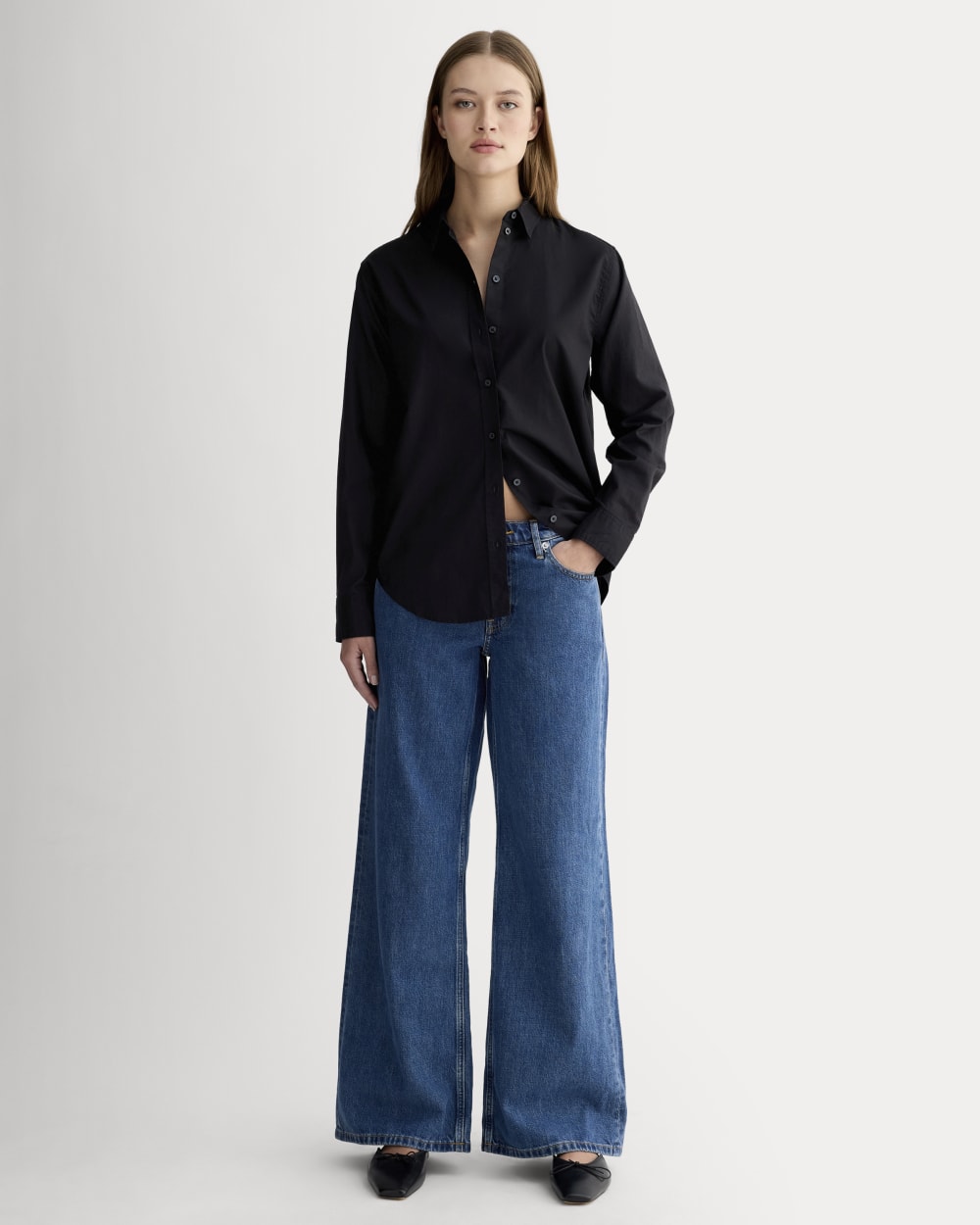 The Must-Have Shirt in Silky Cotton | Black - Image 3