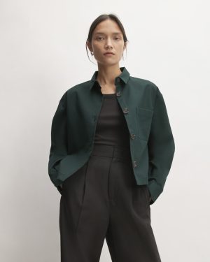 The Structured Cotton Cropped Shirt | Scarab