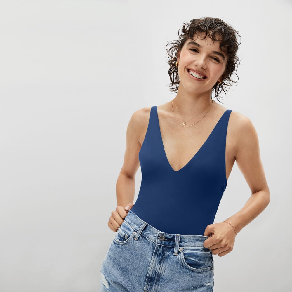The V-Neck One-Piece | Blue Dusk - Image 2