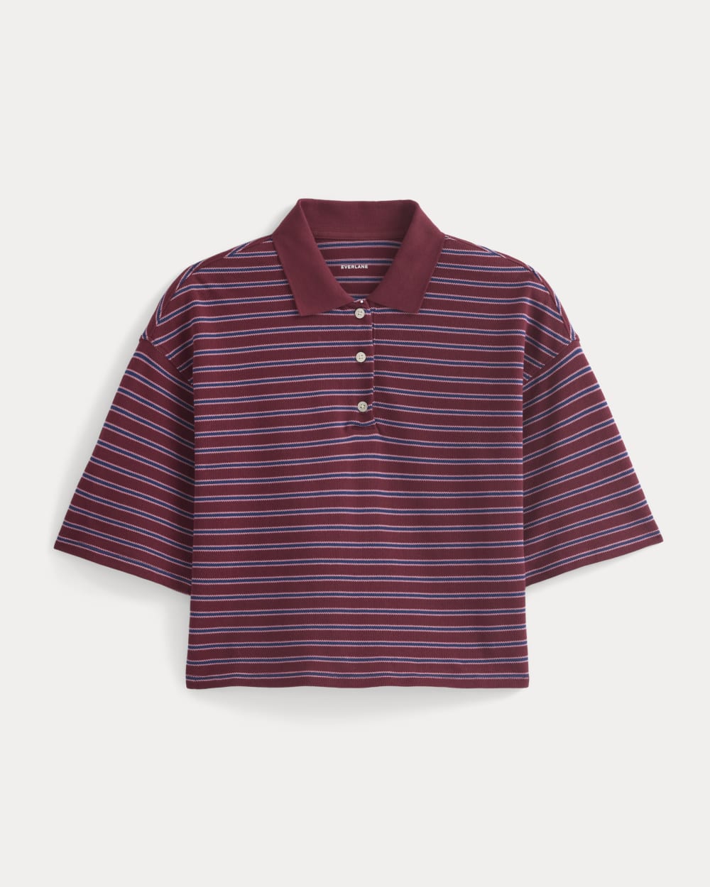 Pique Boxy Polo | Pomegranate/Heather Rose/Estate Blue - Image 2