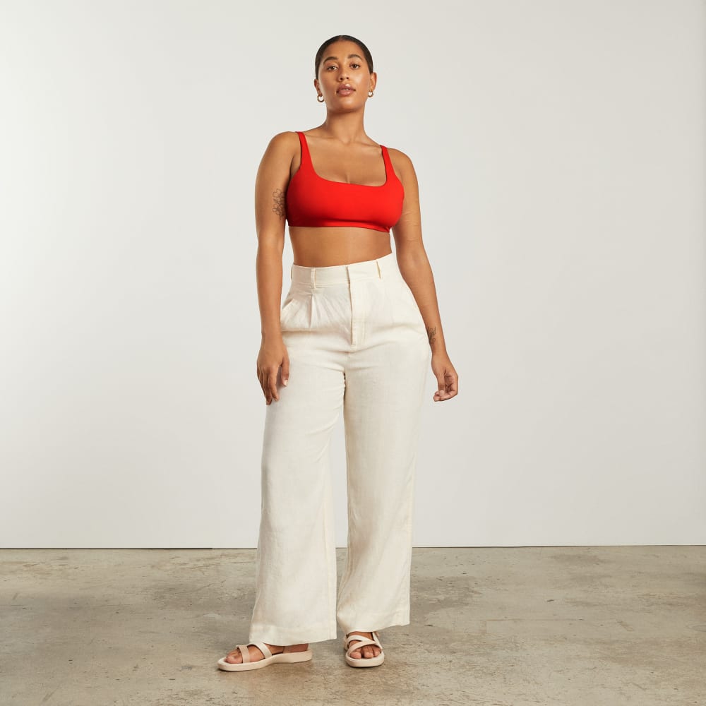 The Square-Neck Bikini Top | Bright Red - Image 7