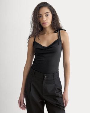 Tie-Shoulder Tank | Black