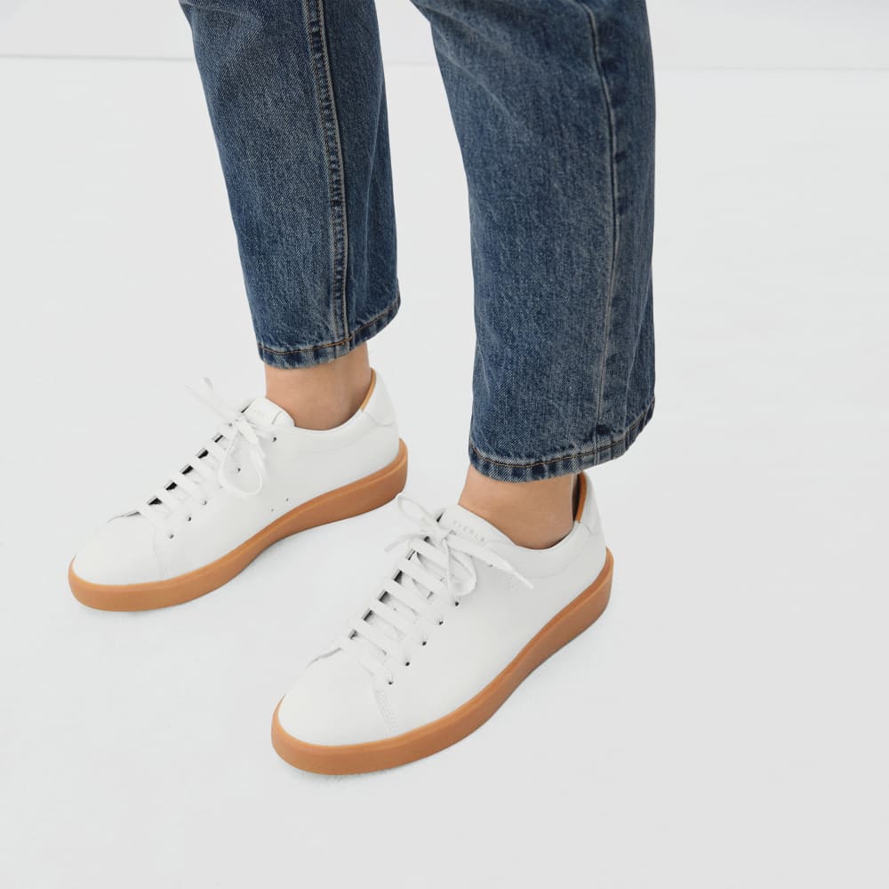 The ReLeather? Tennis Shoe | White / Gum Sole - Image 3