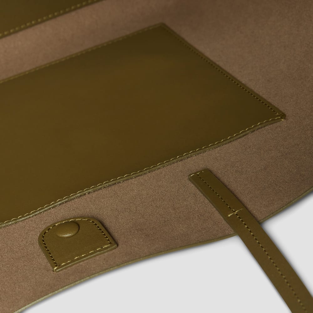 The Luxe Italian Leather Tote | Beech - Image 4