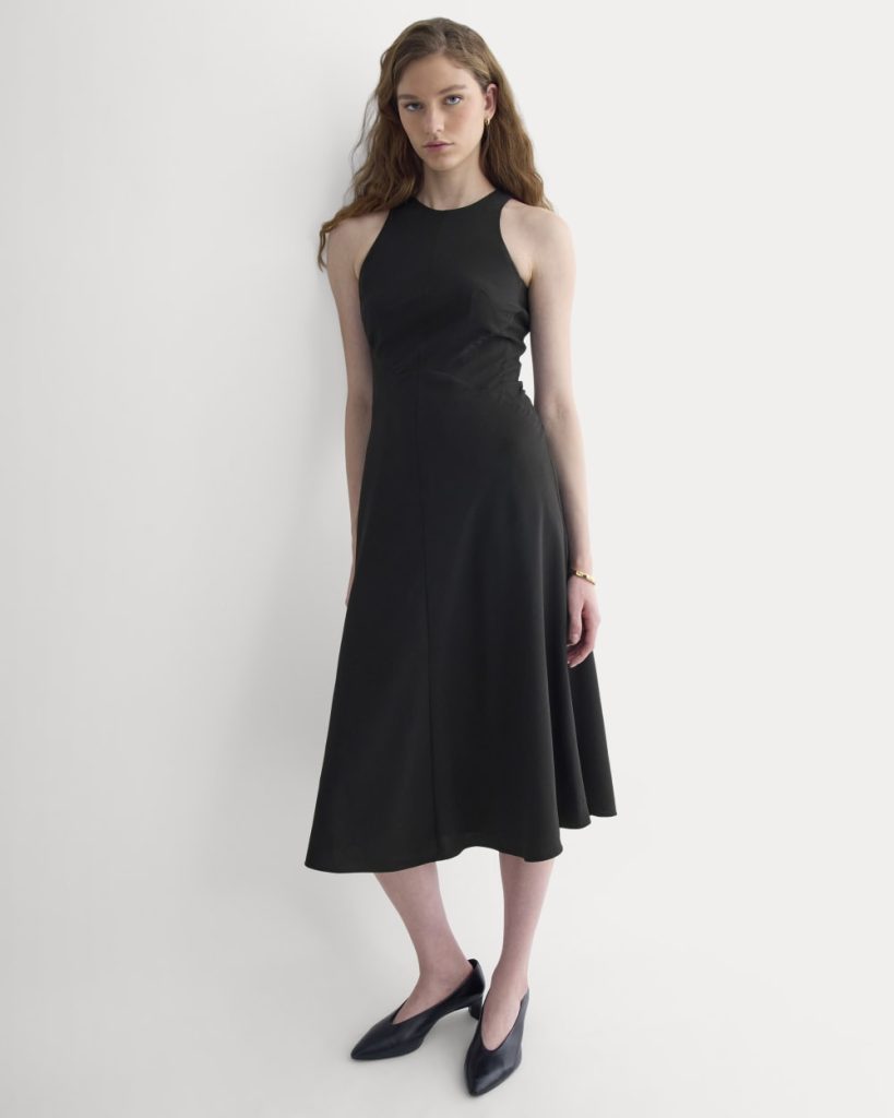 Sleeveless Seamed Dress | Black