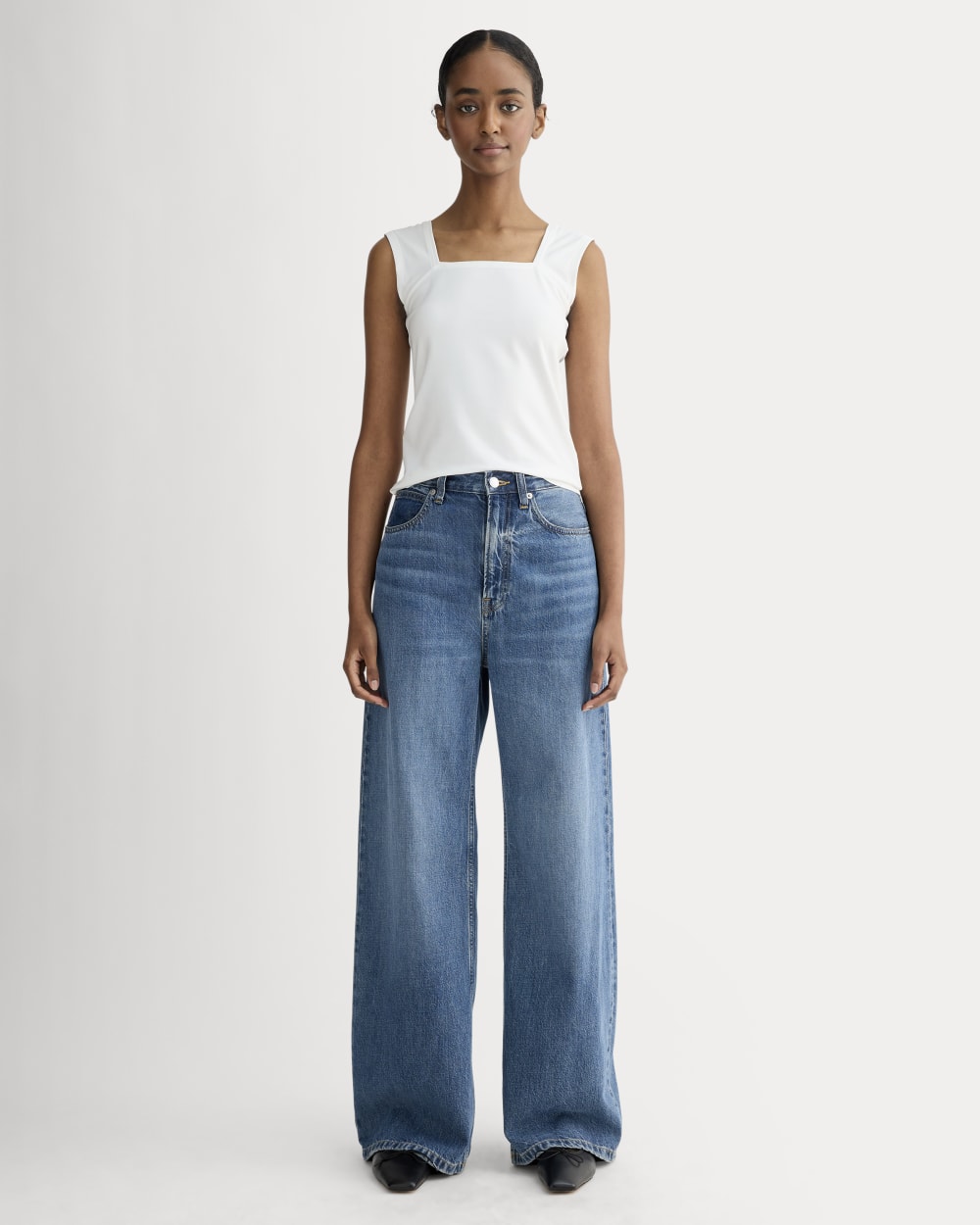 The Form Square-Neck Tank | White - Image 3