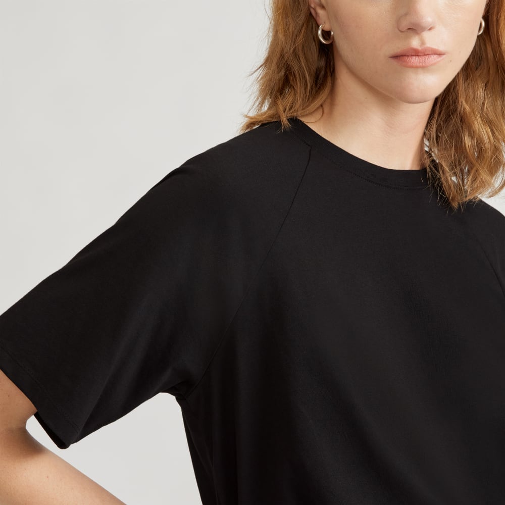The Organic Cotton Raglan Tee | Black - Image 3